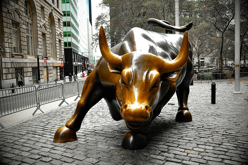 Bronze Bull Statue — Brown