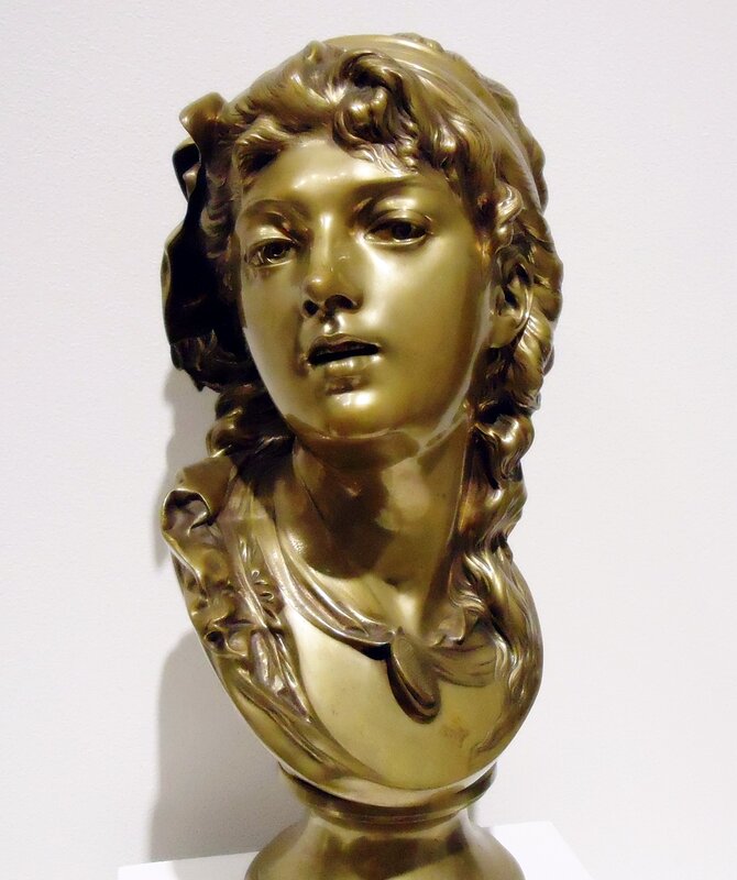 Bronze bust of a woman
