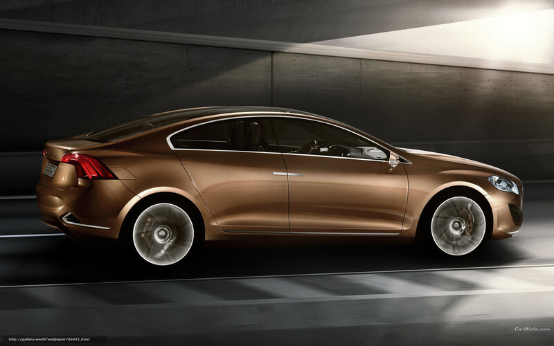 Bronze concept car in tunnel