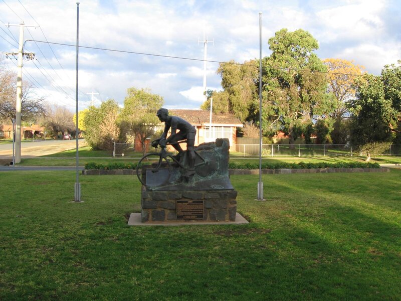 Bronze Cyclist Statue