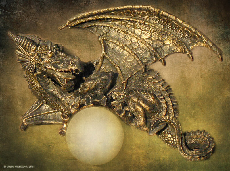 Bronze Dragon Sculpture