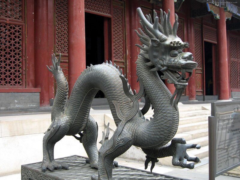 Bronze Dragon Statue