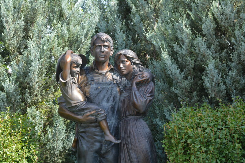 Bronze Family Statue