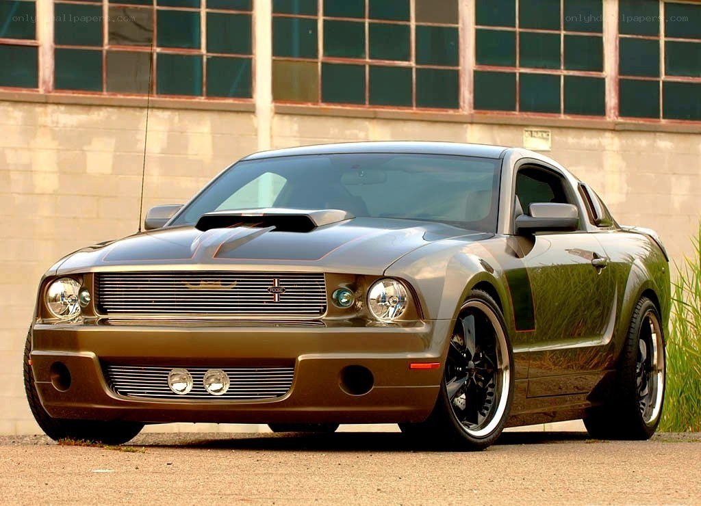 bronze Ford Mustang coupe