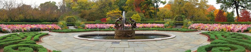 Bronze Fountain in Garden