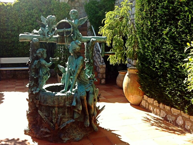 Bronze Fountain Sculpture — Green, Serene