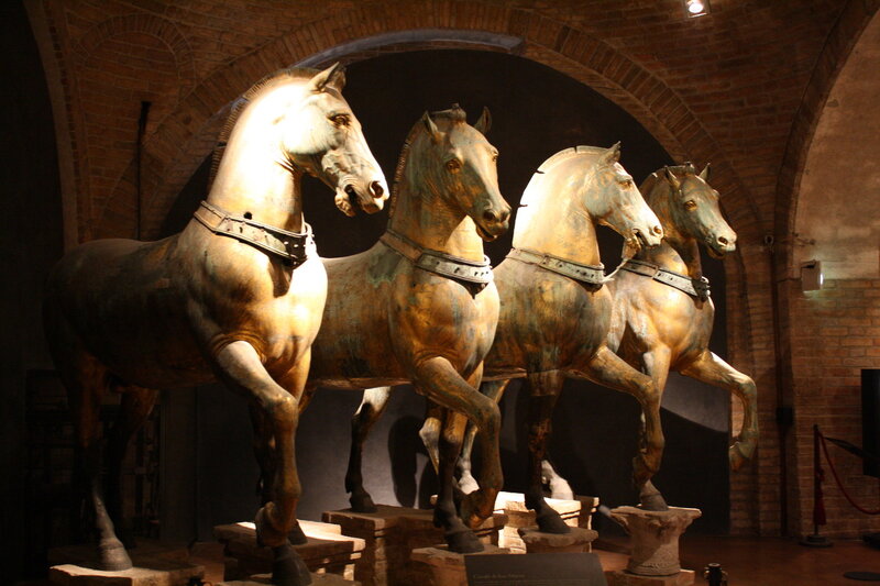 Bronze Horse Statues — Brown