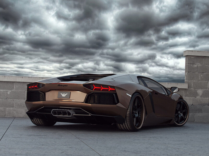 Bronze Lamborghini Aventador — Brown