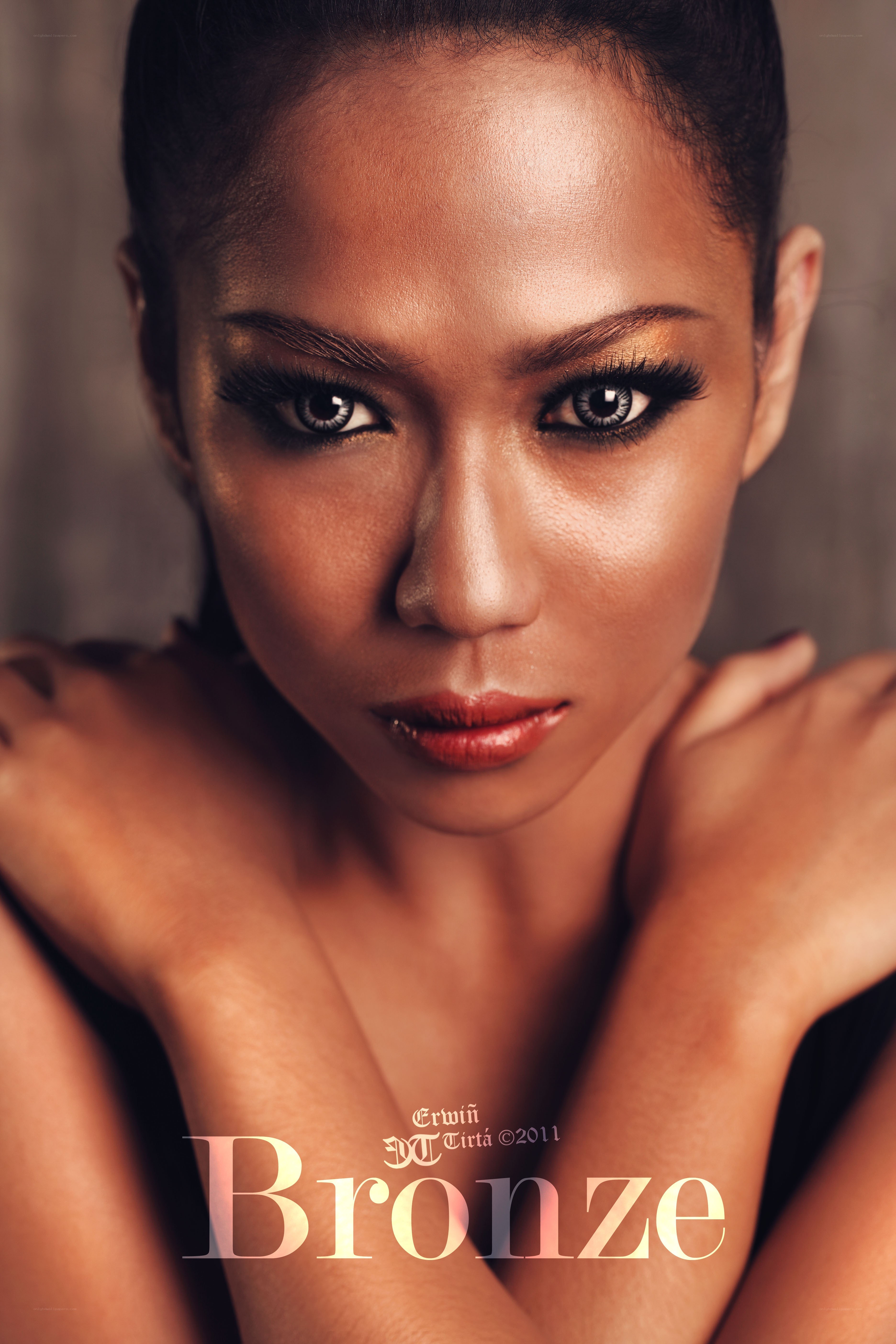 Bronze makeup portrait