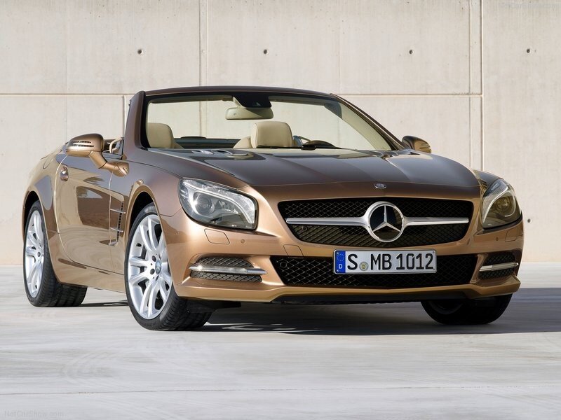 Bronze Mercedes-Benz SLK convertible