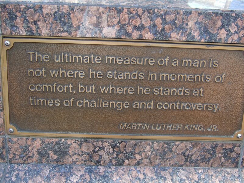 Bronze Plaque on Stone