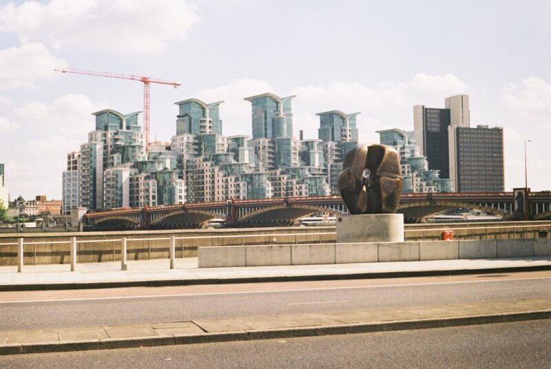 Bronze Sculpture on Riverbank