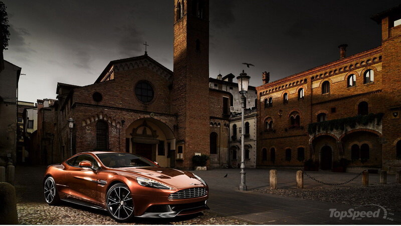 Bronze Sports Car — Brown, Dramatic, Night, Photograph