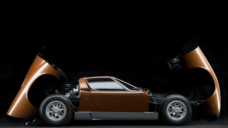 Bronze Sports Car — Brown, Dramatic, Photograph, Car Door
