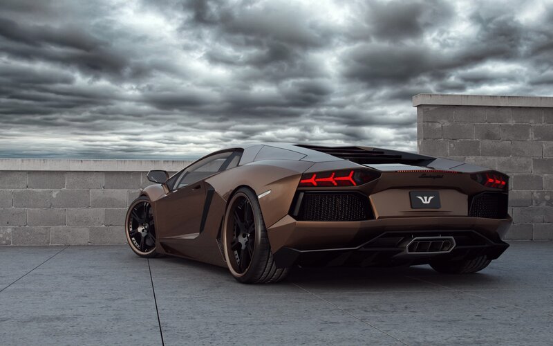 Bronze Sports Car — Brown, Wall