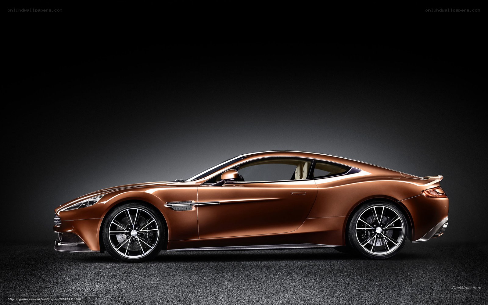 bronze sports car side profile