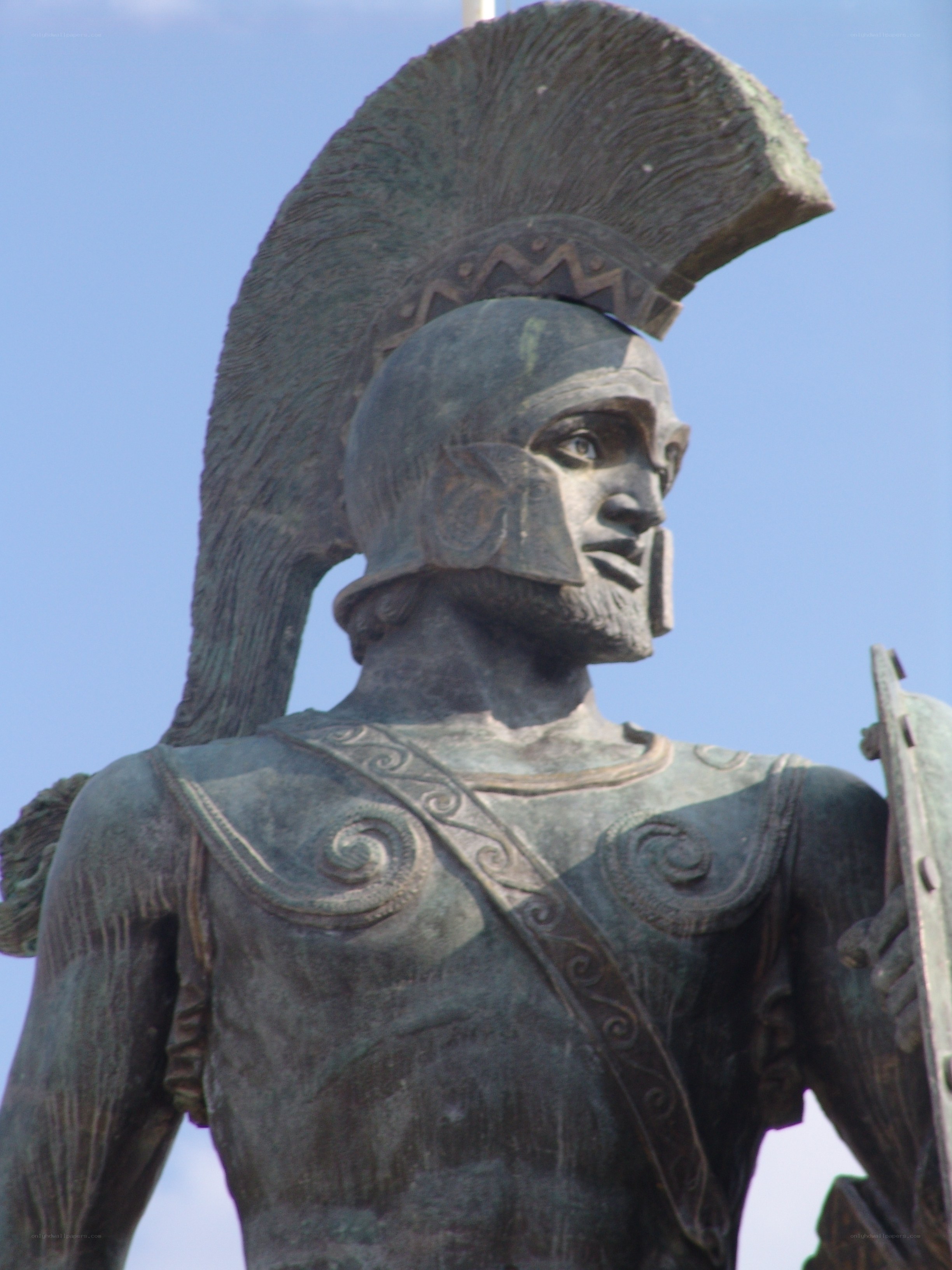 bronze statue of a warrior