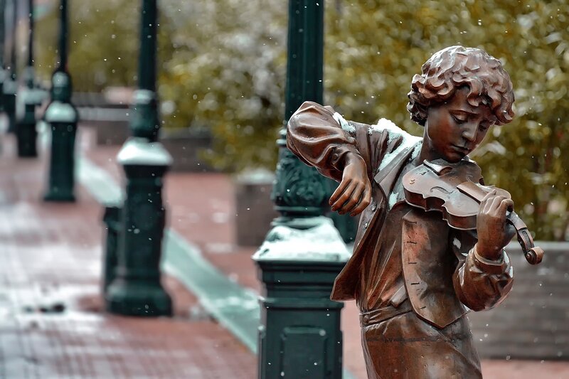 Bronze Statue of Boy