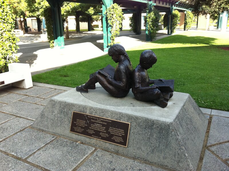 Bronze Statue of Children Reading