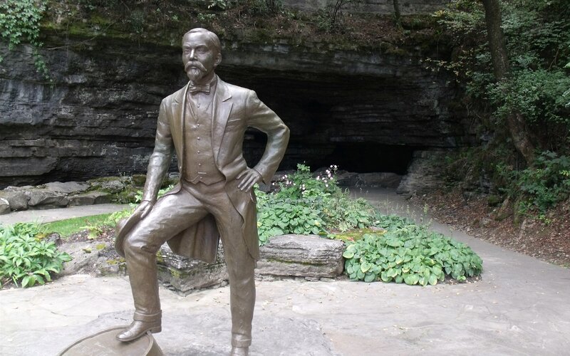 Bronze Statue of Man — Brown, Serene, Afternoon