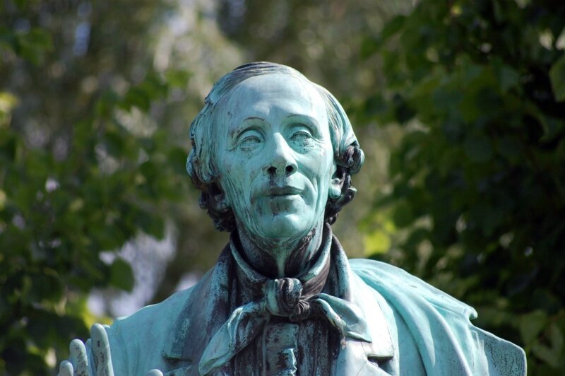 Bronze Statue of Man — Green, Serene