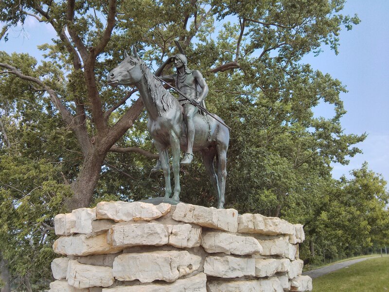 Bronze Statue of Native American