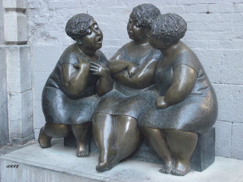 Bronze Statue of Three Women