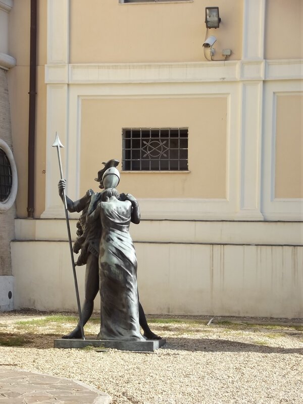 Bronze Statue of Two Figures