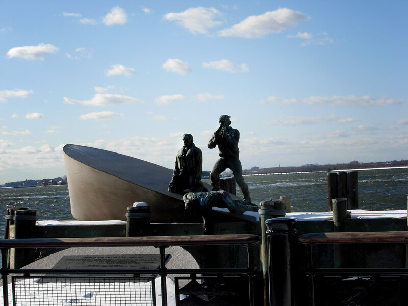 Bronze Statue on Pier