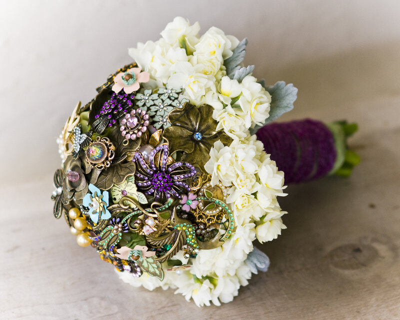 Brooch Bouquet with Flowers