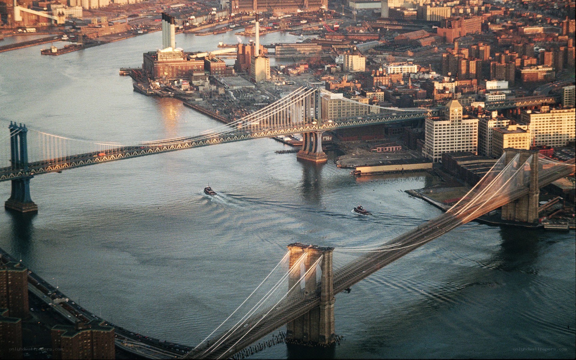 Brooklyn and Manhattan Bridges