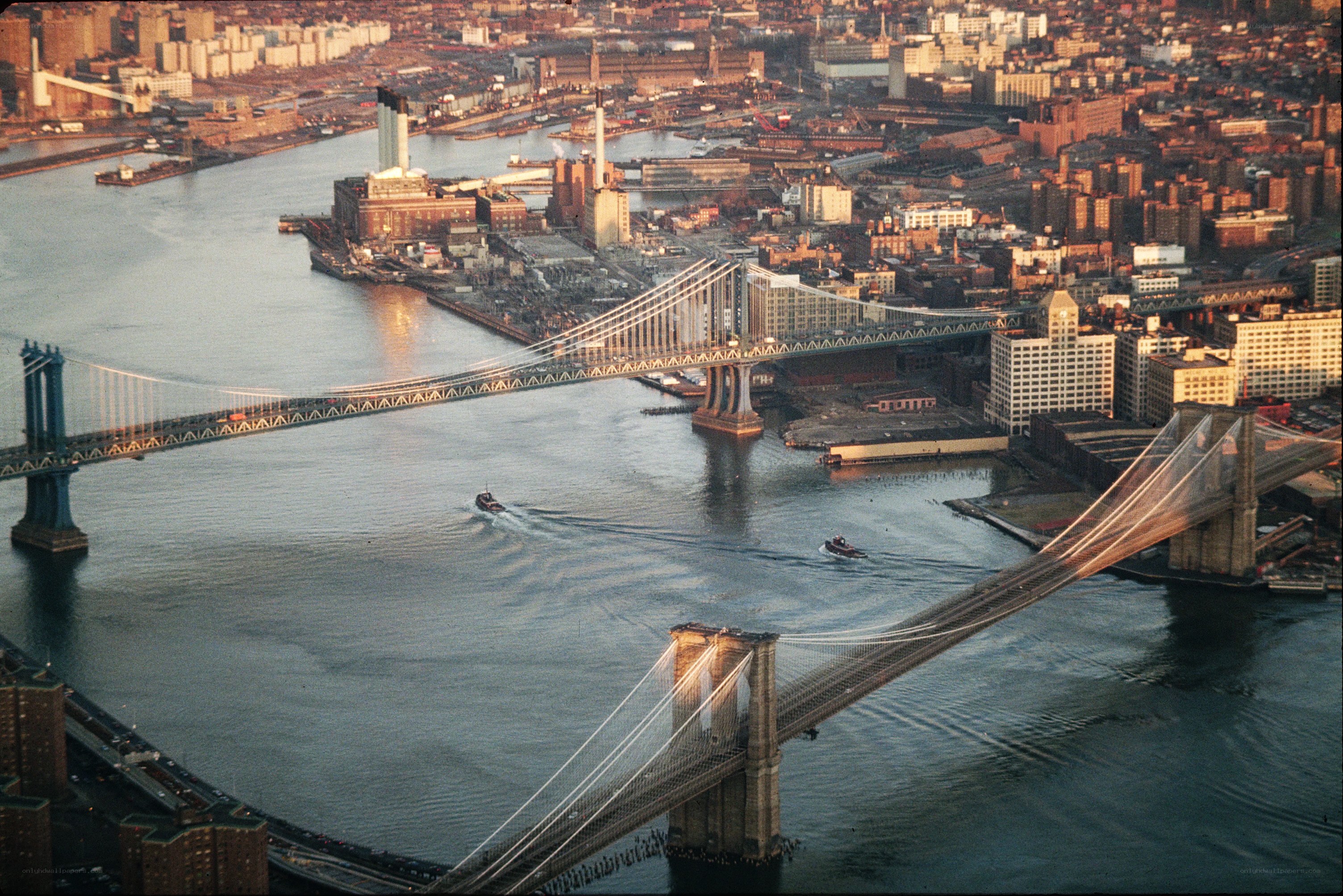 Brooklyn and Manhattan bridges
