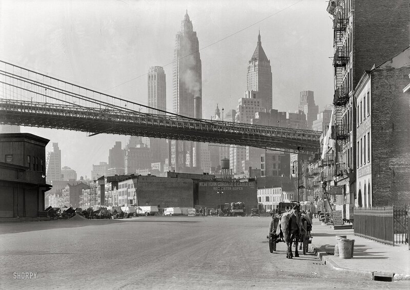 Brooklyn Bridge and city skyline