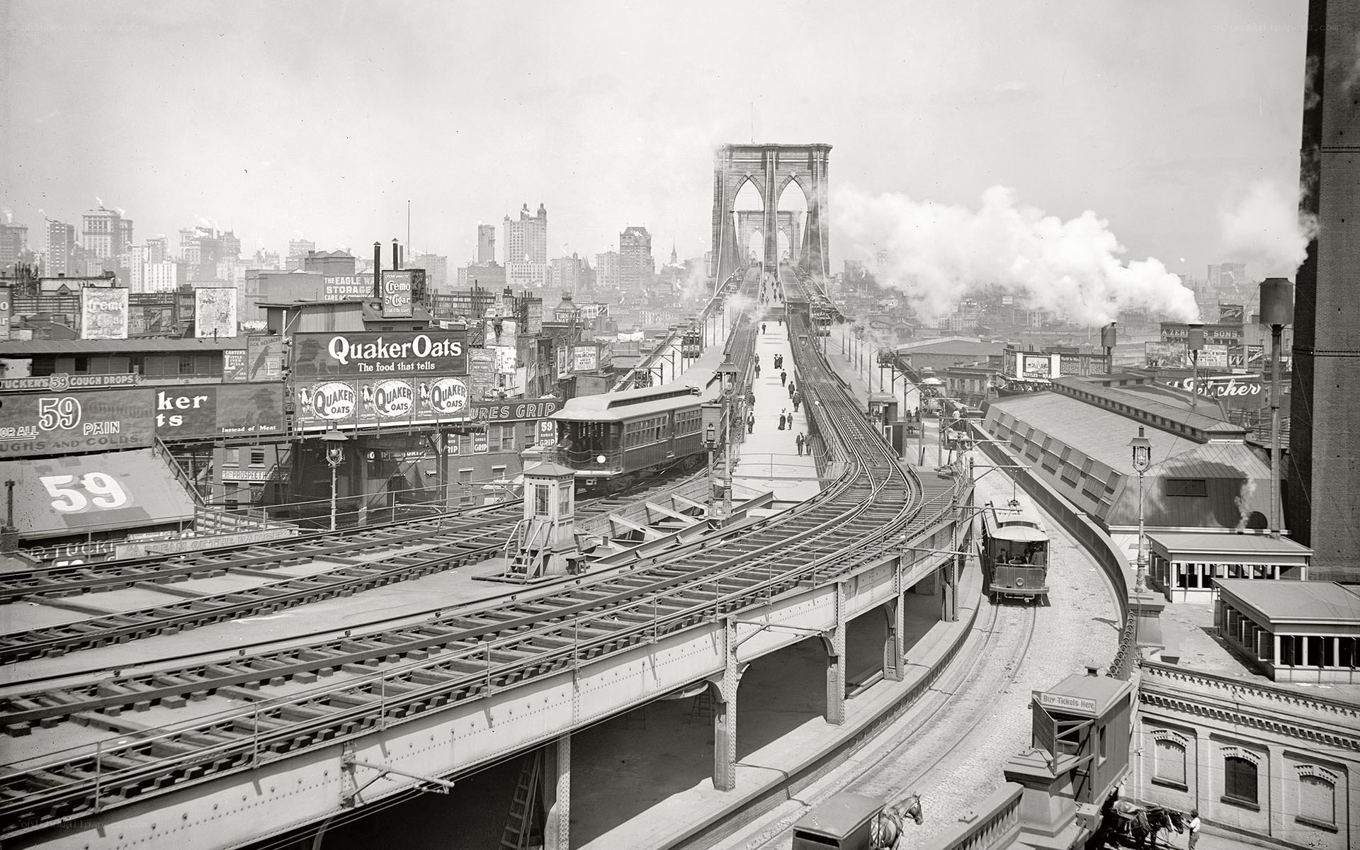 Brooklyn Bridge and cityscape