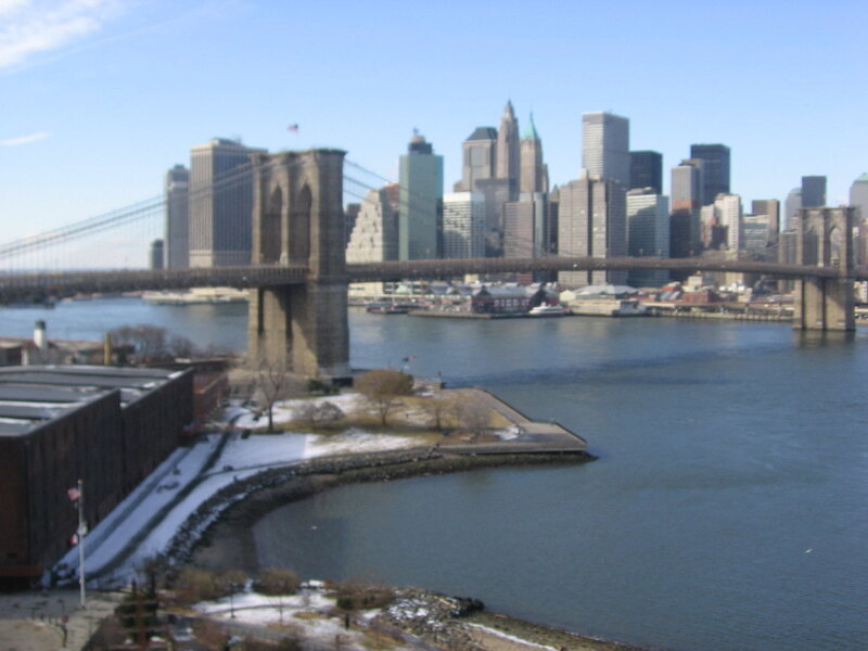 Brooklyn Bridge and Manhattan skyline