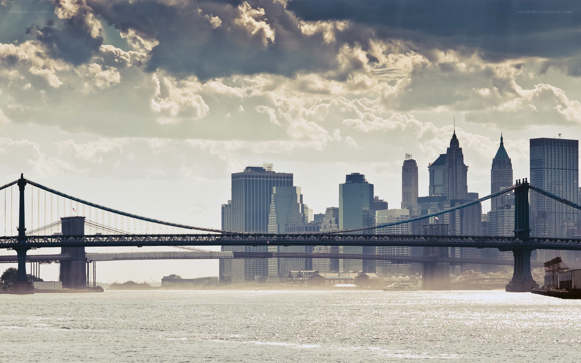 Brooklyn Bridge and Manhattan skyline