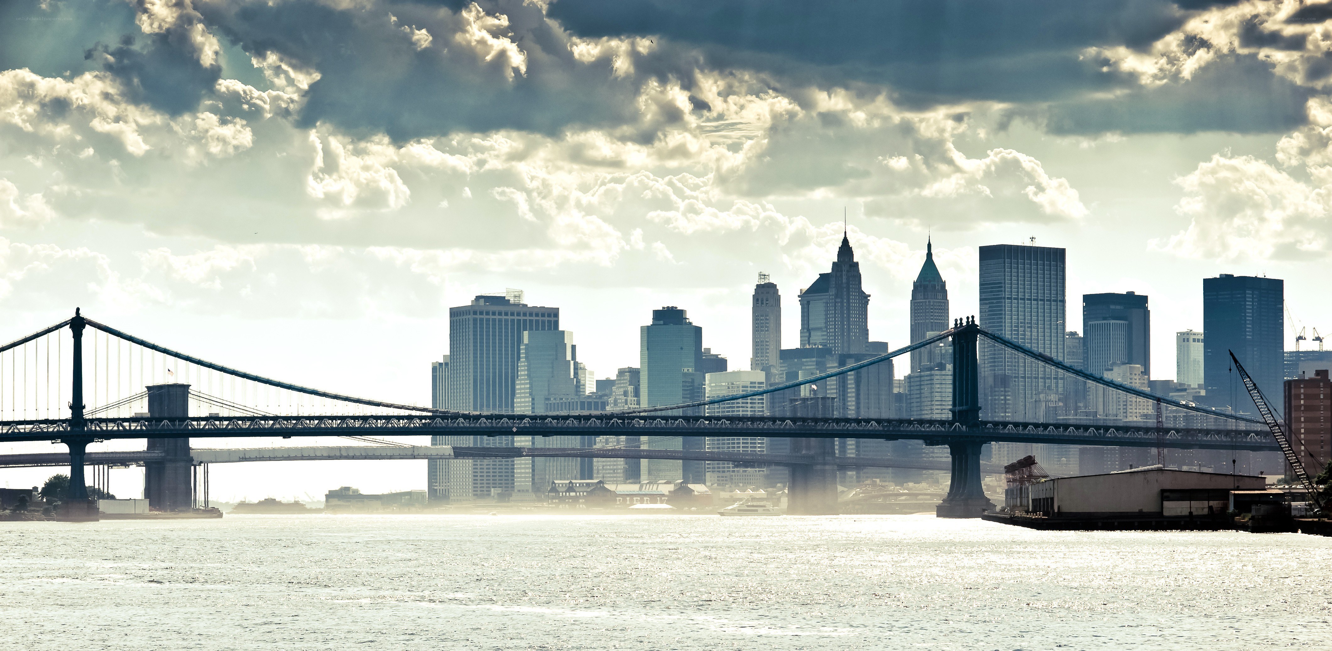 Brooklyn Bridge and NYC skyline