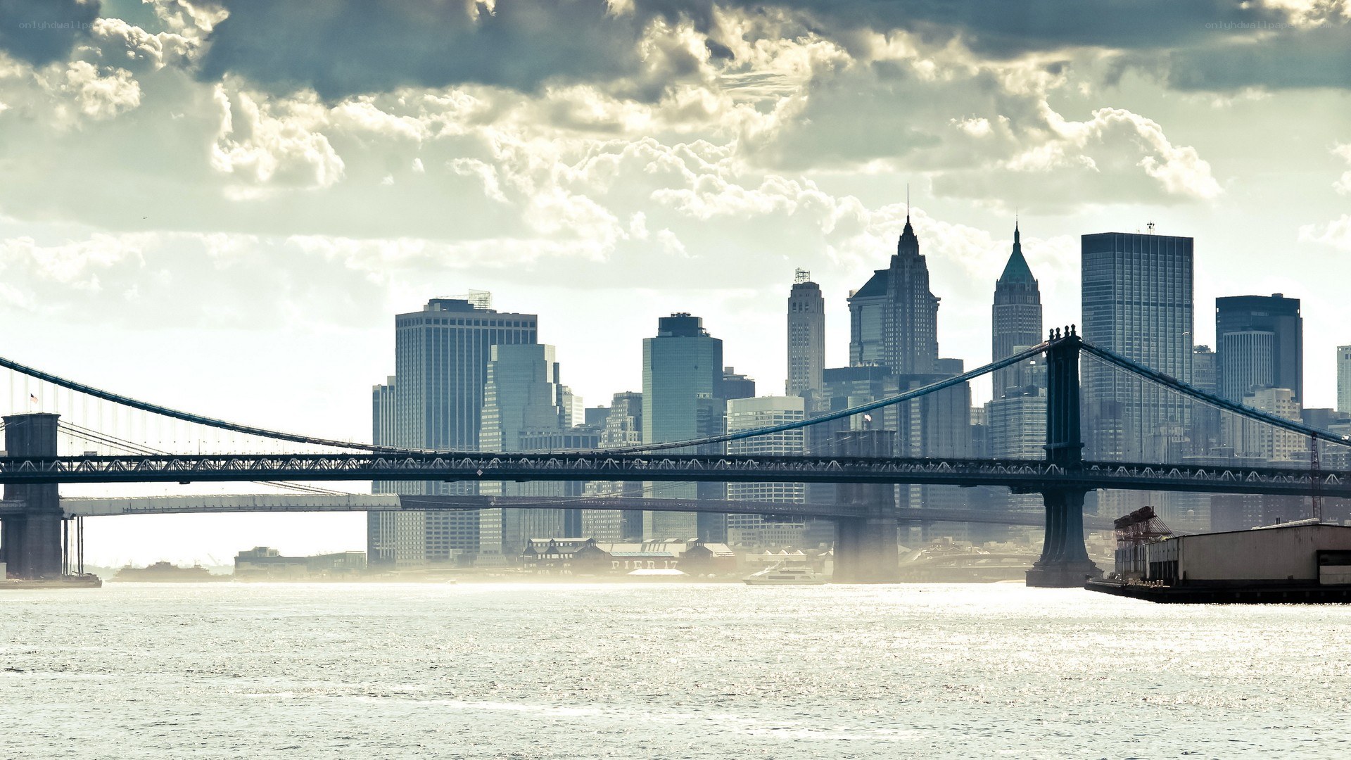 Brooklyn Bridge and NYC skyline
