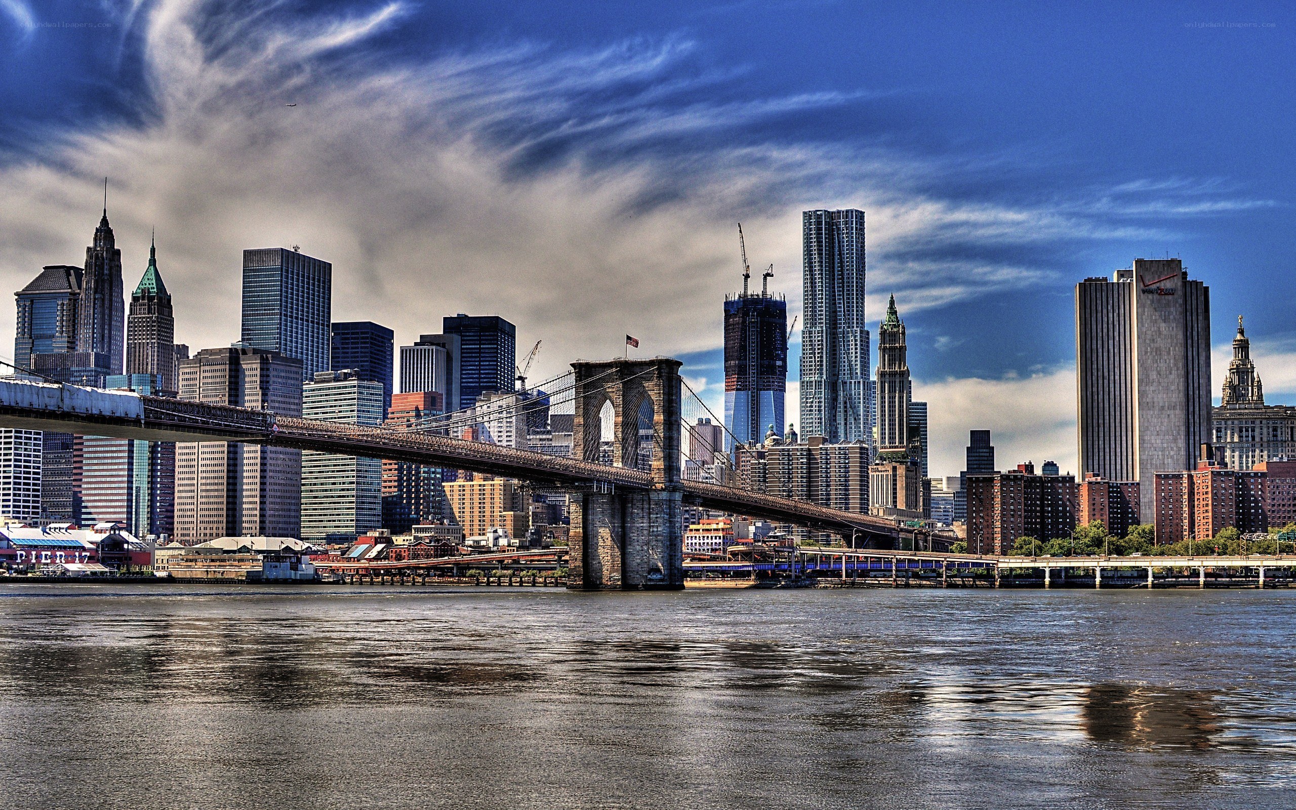 Brooklyn Bridge and NYC skyline