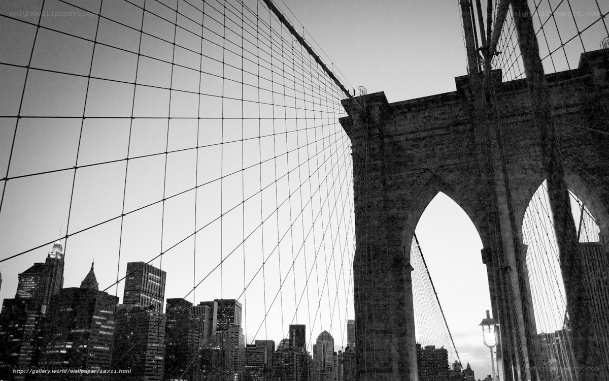Brooklyn Bridge and NYC skyline