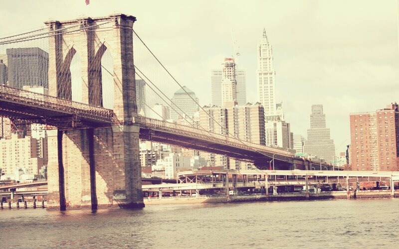 Brooklyn Bridge and Skyline — Brown