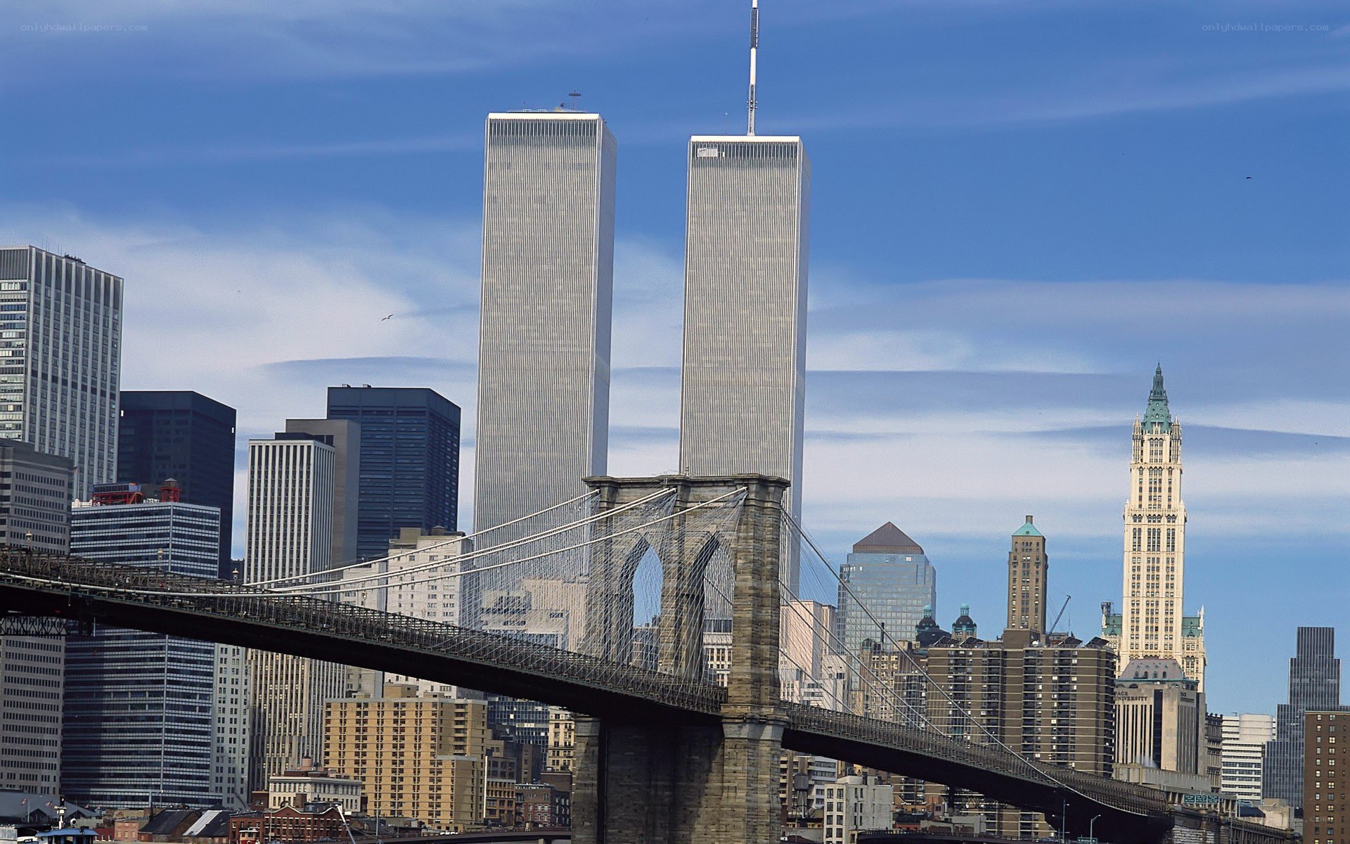 Brooklyn Bridge and Twin Towers