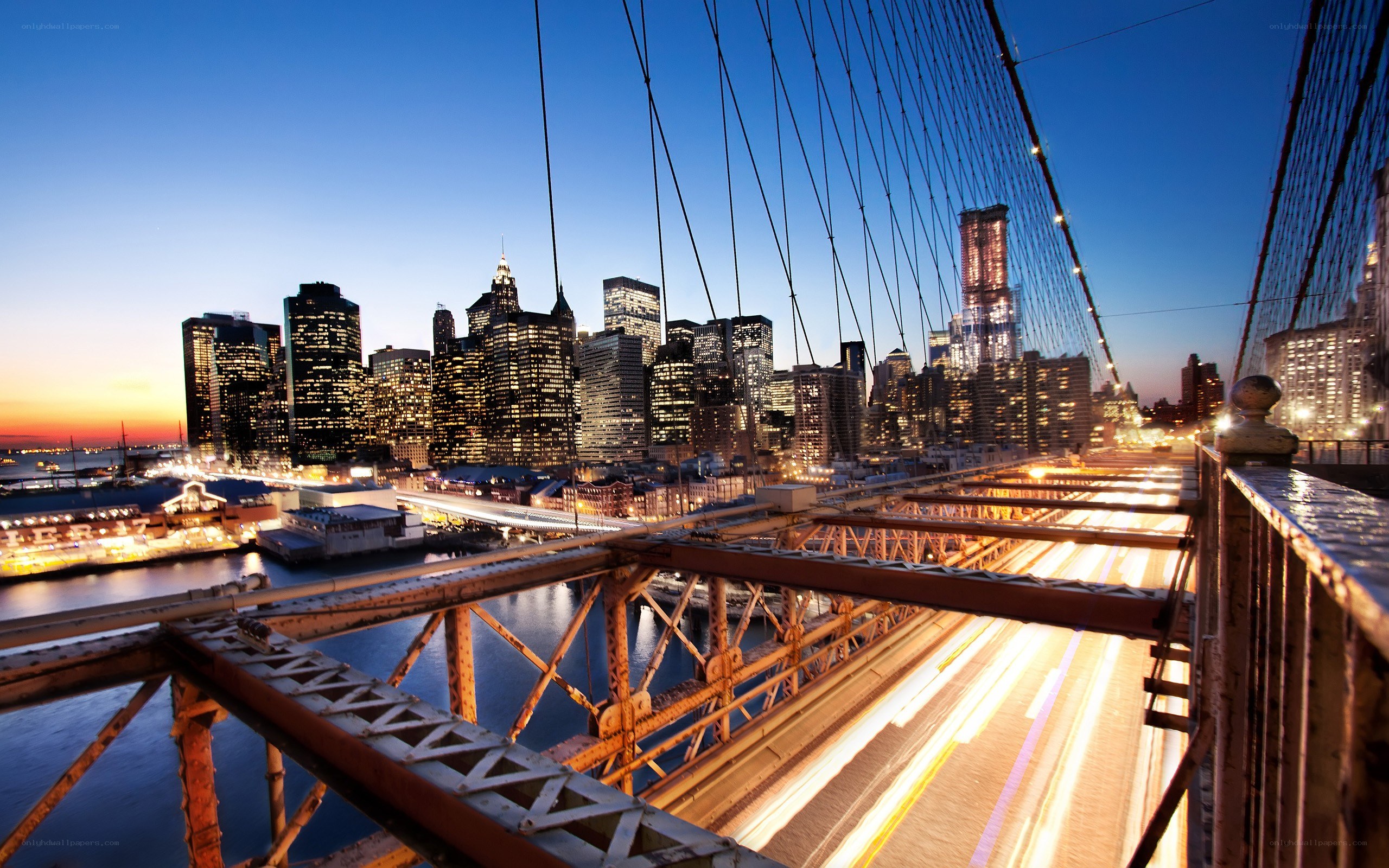 Brooklyn Bridge at dusk