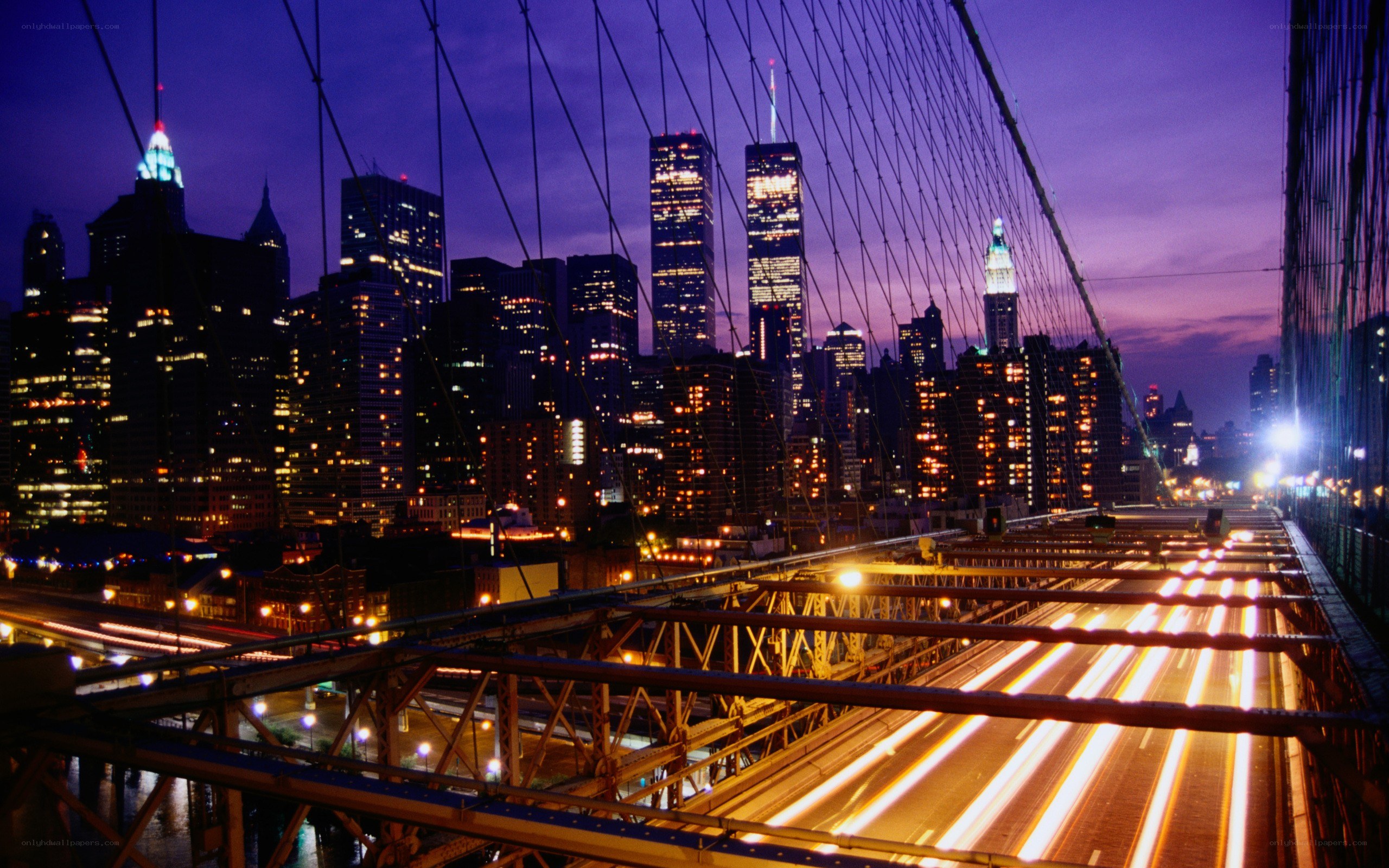 Brooklyn Bridge at dusk