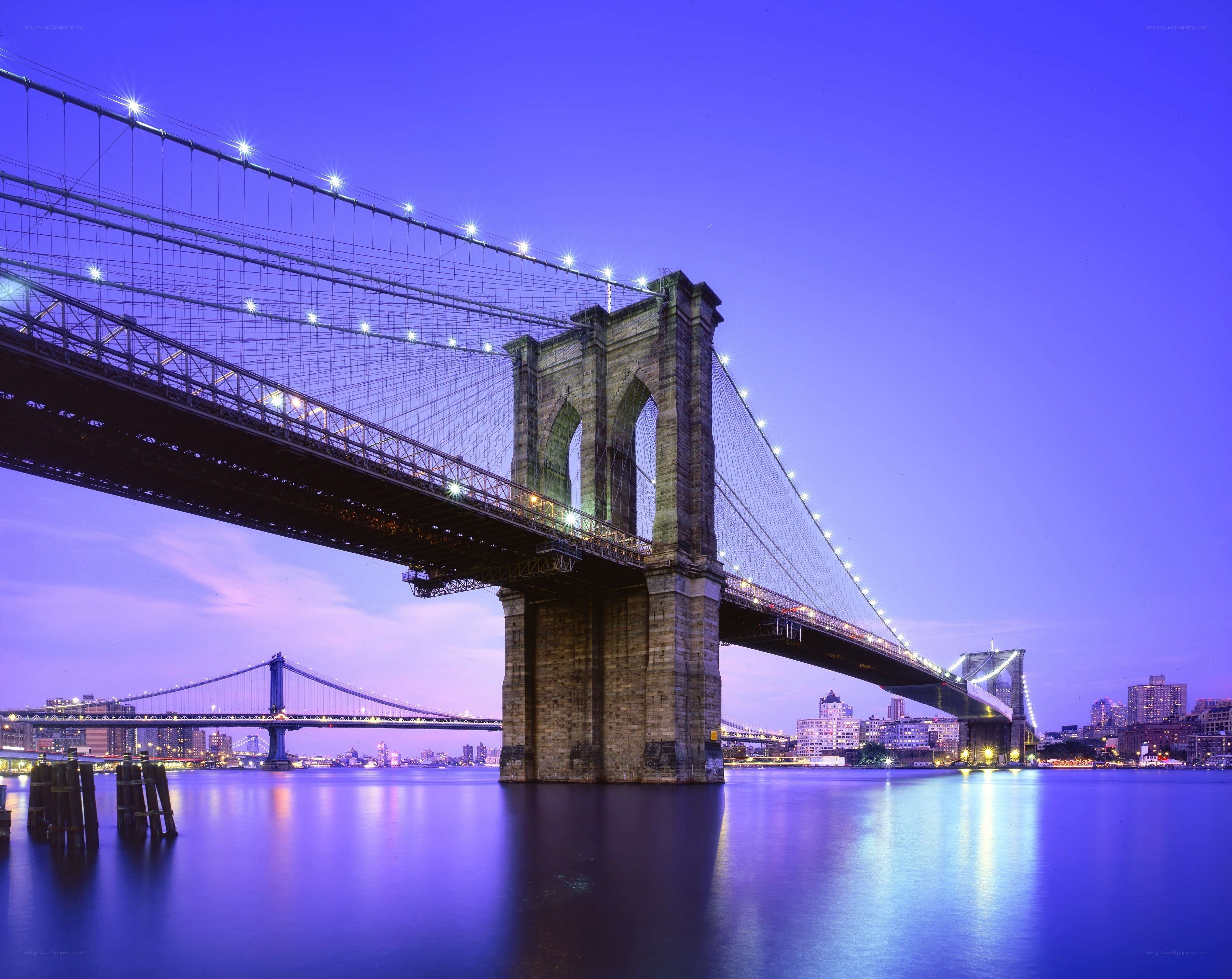 Brooklyn Bridge at dusk