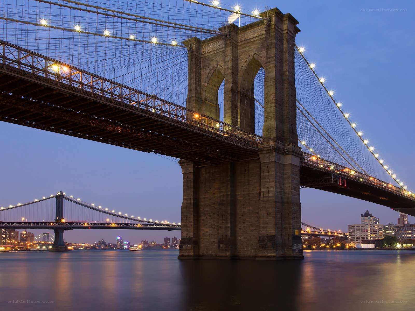 Brooklyn Bridge at dusk