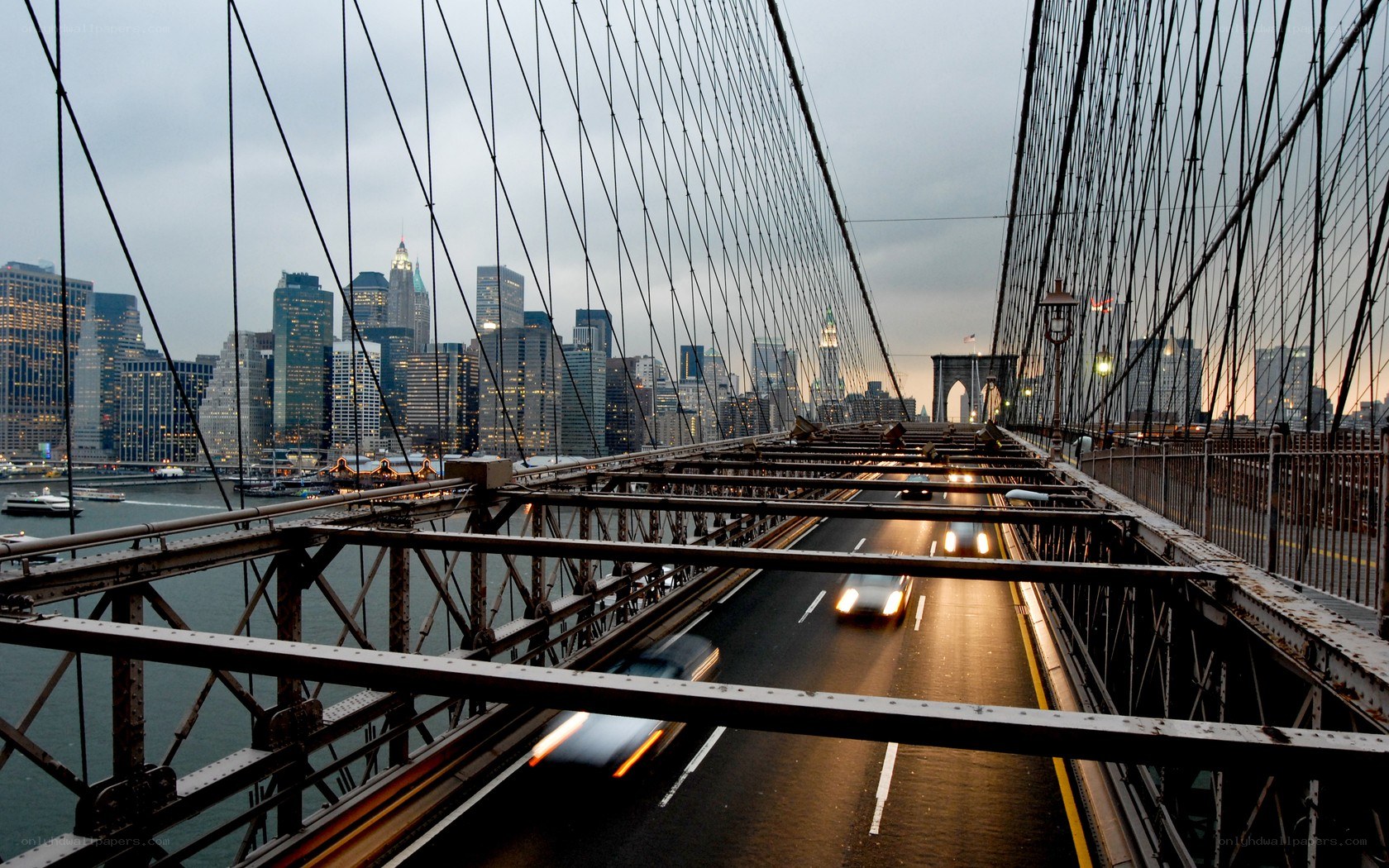 Brooklyn Bridge at dusk