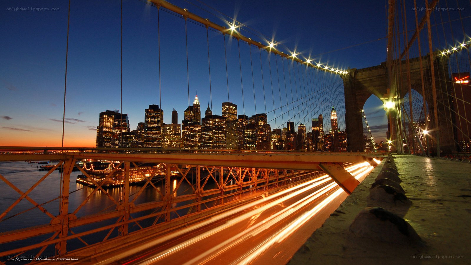 Brooklyn Bridge at dusk