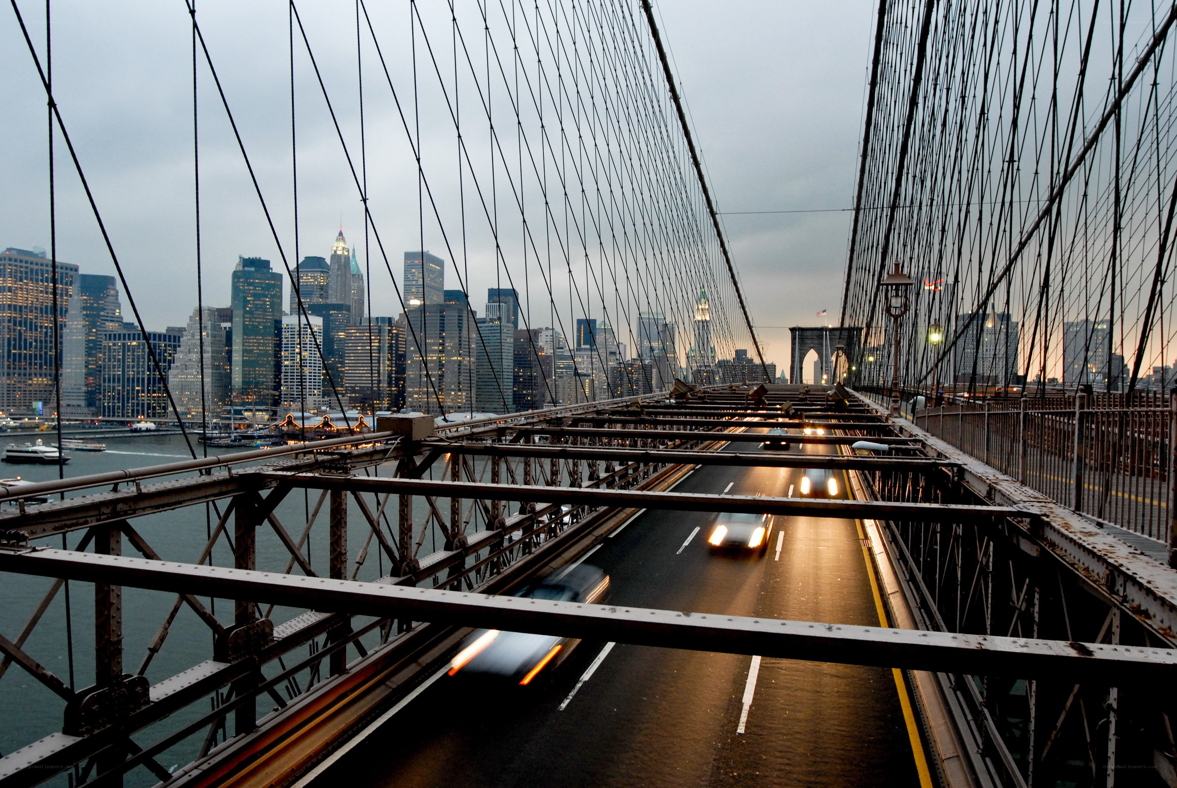 Brooklyn Bridge at dusk