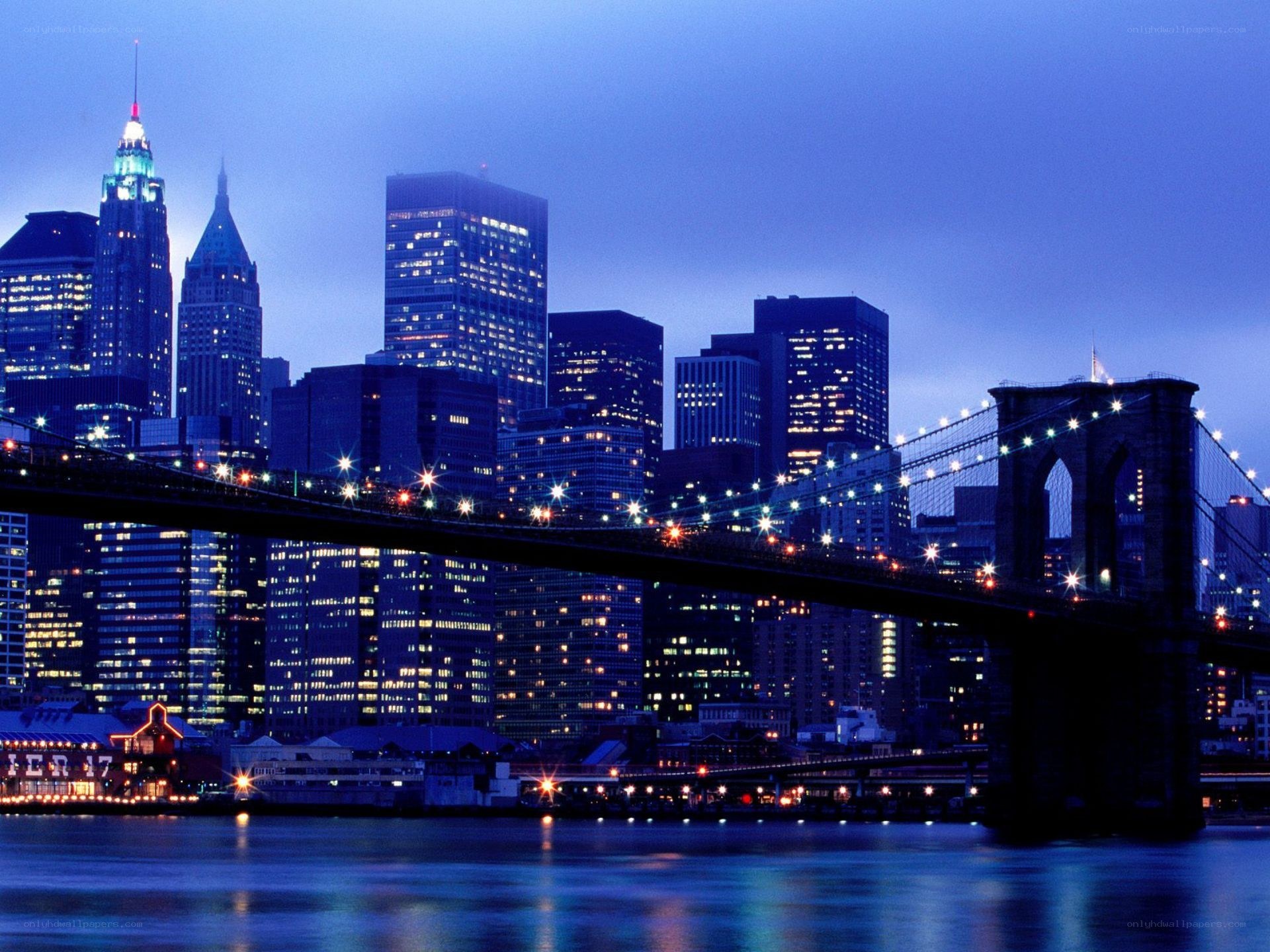 Brooklyn Bridge at dusk